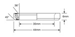 Roulement Enduro ACB 3645 3544 SS - 440c Stainless (Angular Contact) - 35x44x5,5 (36x45°)